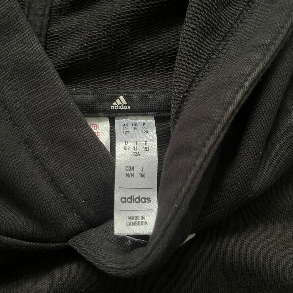 Sweat à capuche noir avec logo Adidas imprimé