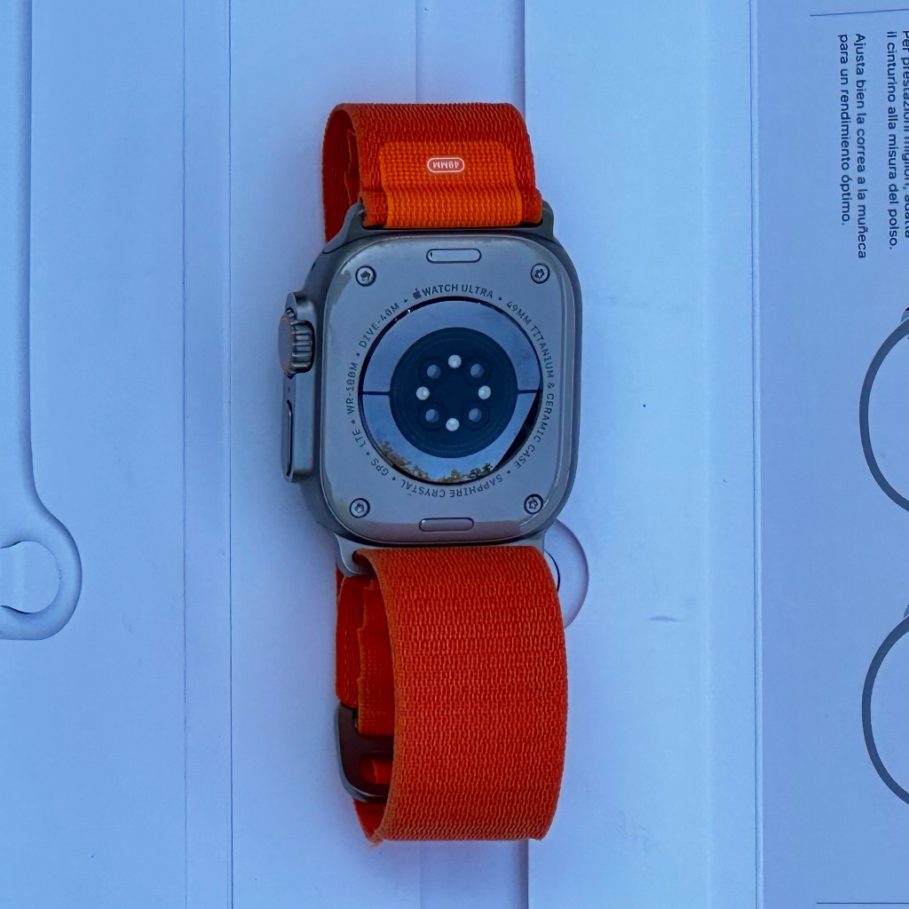Apple Watch Ultra with Orange Strap