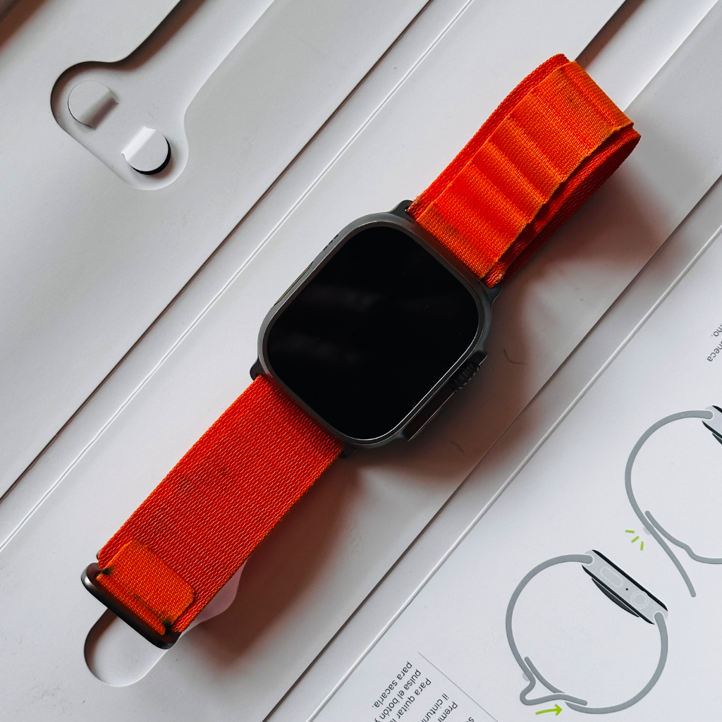 Apple Watch Ultra with Orange Strap